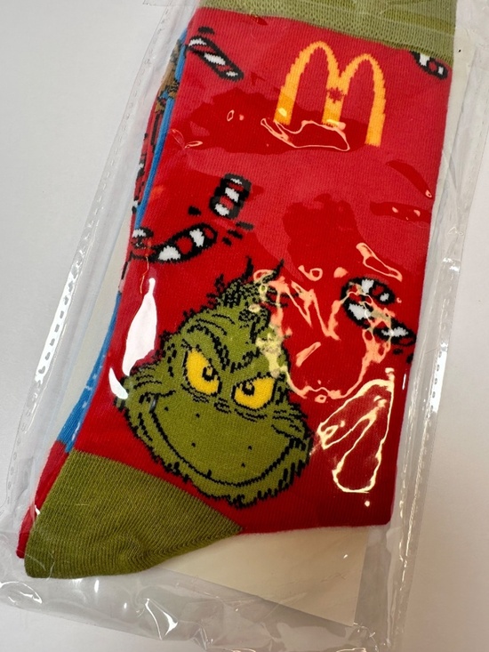 McDonald's Accessories - McDonald’s Grinch Socks 2024 Dr Seuss Holiday Socks New